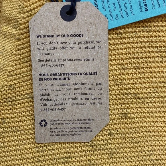 prAna Crystal Beach sweater size M Yellow and purple - Picture 10 of 12